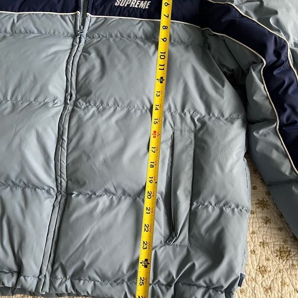 Supreme Stripe Panel Down Jacket size L - Picture 3 of 7